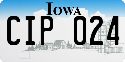 IA license plate CIP024