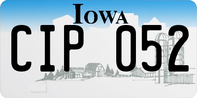 IA license plate CIP052