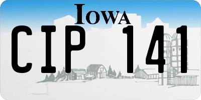 IA license plate CIP141
