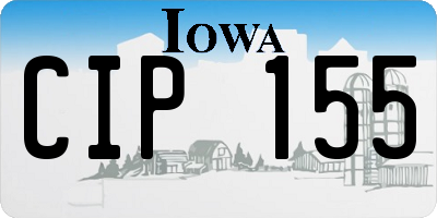 IA license plate CIP155