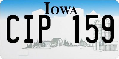 IA license plate CIP159