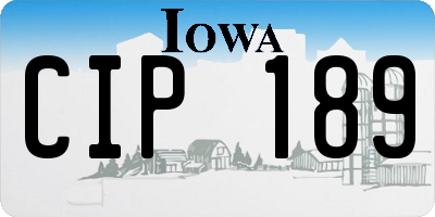 IA license plate CIP189