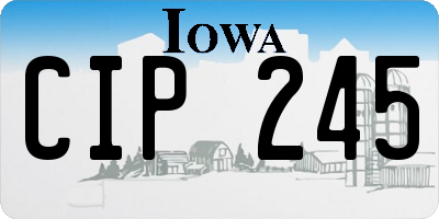 IA license plate CIP245