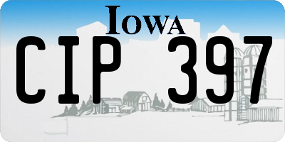 IA license plate CIP397