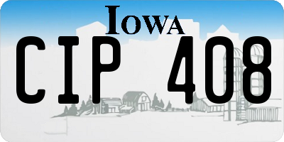 IA license plate CIP408