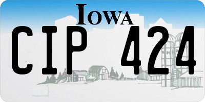 IA license plate CIP424