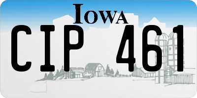 IA license plate CIP461