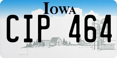 IA license plate CIP464