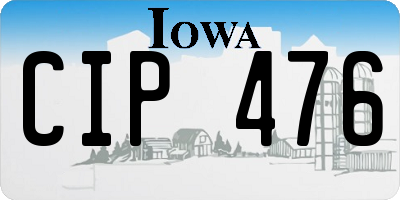 IA license plate CIP476
