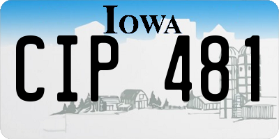 IA license plate CIP481