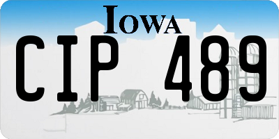 IA license plate CIP489