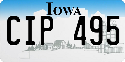 IA license plate CIP495