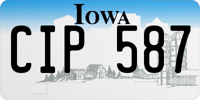 IA license plate CIP587