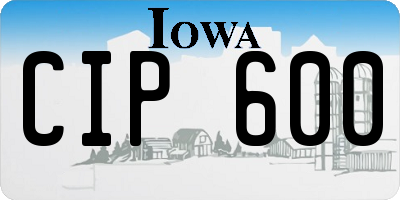 IA license plate CIP600