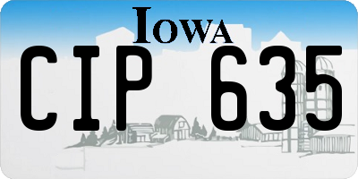 IA license plate CIP635