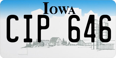 IA license plate CIP646