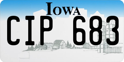 IA license plate CIP683