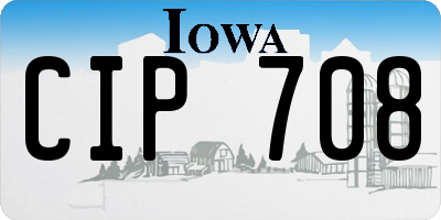 IA license plate CIP708