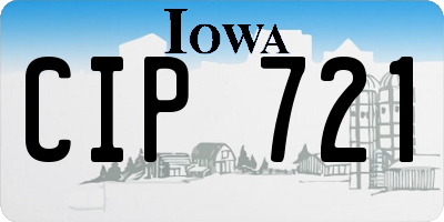 IA license plate CIP721