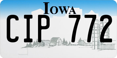 IA license plate CIP772