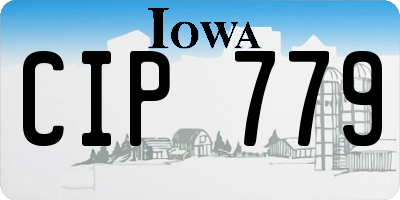 IA license plate CIP779