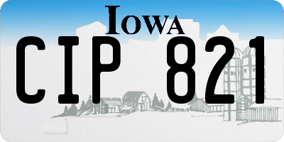 IA license plate CIP821