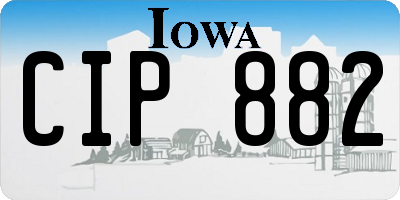 IA license plate CIP882