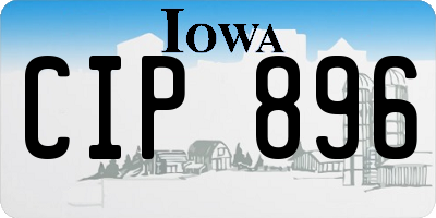 IA license plate CIP896