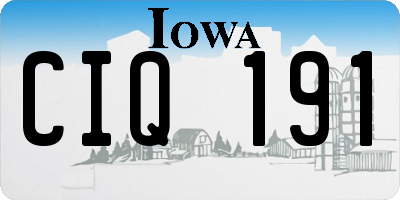 IA license plate CIQ191