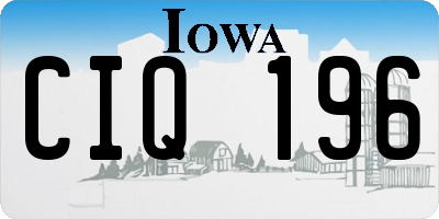 IA license plate CIQ196