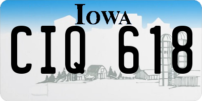 IA license plate CIQ618