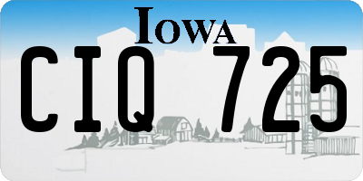 IA license plate CIQ725