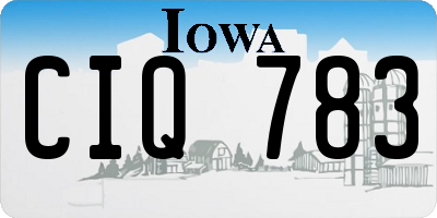 IA license plate CIQ783