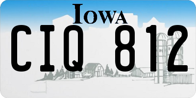 IA license plate CIQ812
