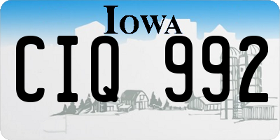 IA license plate CIQ992