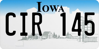 IA license plate CIR145