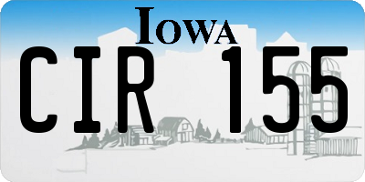 IA license plate CIR155