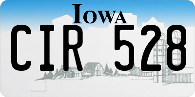 IA license plate CIR528
