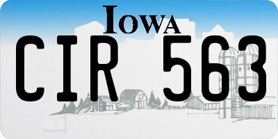IA license plate CIR563