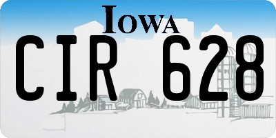 IA license plate CIR628