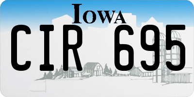 IA license plate CIR695
