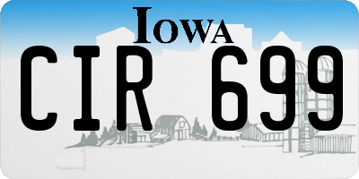 IA license plate CIR699