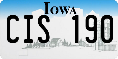 IA license plate CIS190