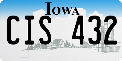 IA license plate CIS432