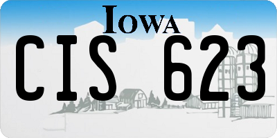 IA license plate CIS623