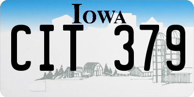IA license plate CIT379