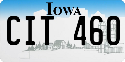 IA license plate CIT460