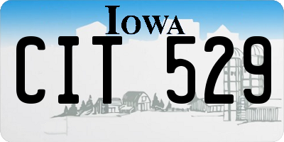 IA license plate CIT529