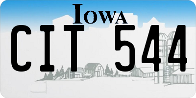 IA license plate CIT544