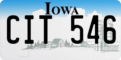IA license plate CIT546